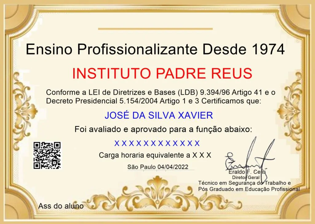 Certificado atual